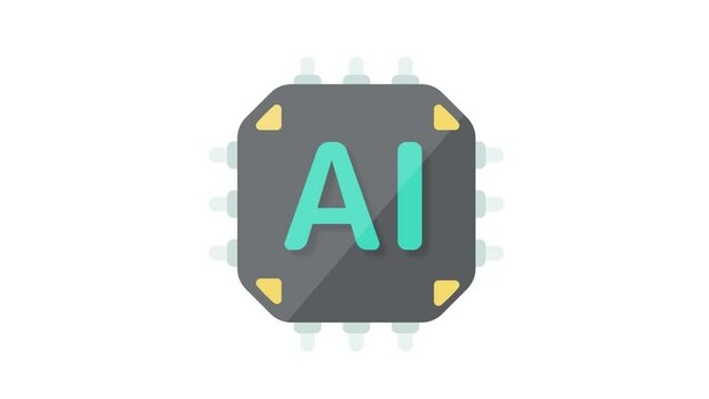 Human brain transformed into computer CPU. Robot AI processing concept.