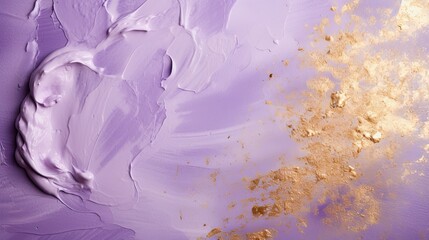 Uniform Lavender Texture with Gold Paint Stroke
