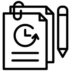 Documented Outline Icon