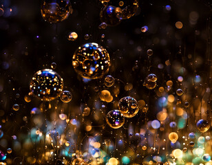 有機的 イルミネーション 泡 菌類 顕微鏡画像 Organic Illumination Bubbles Fungi Microscopic Image