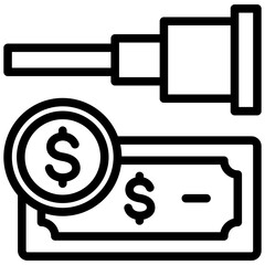 Economic Forecasting Outline Icon