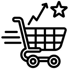 Consumer Confidence Outline Icon - obrazy, fototapety, plakaty