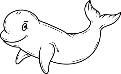 fish cartoon outline