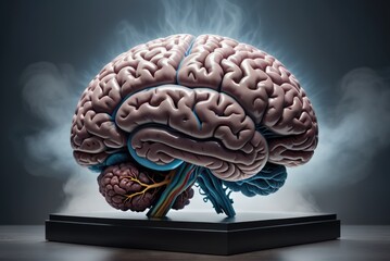 a human brain dynamic posing background