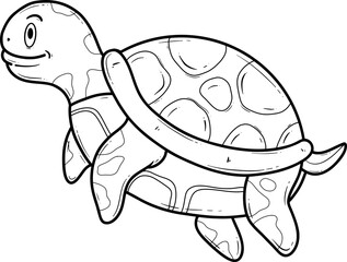 turtle cartoon outline