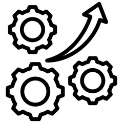 Workflow Efficiency Outline Icon