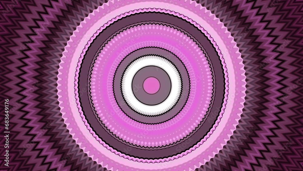 Poster pulsating colorful circles in musical rhythm. motion. colored circles move and pulsate in center of 