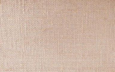 Dirty grunge texture of old rough burlap. Monochrome background of natural jute bag fibers weave. Dense coarse hemp fabric. Overlay template to quickly create a grunge effect. Vector illustration