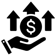 Profit Gain Glyph Icon