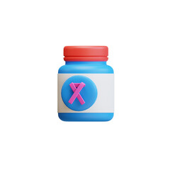 pharmacy health tablet pharmaceutical bottle 3d icon rendering