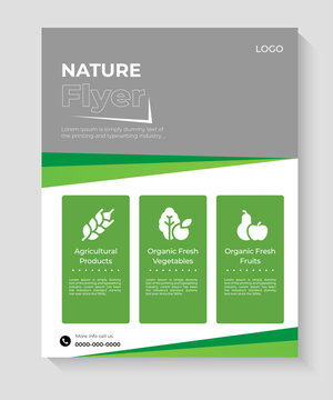 Agricultural farming service flyer design templat