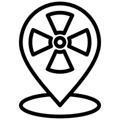 Fototapeta premium Hazard Mapping Outline Icon