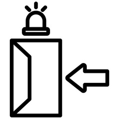 Emergency Exit Outline Icon