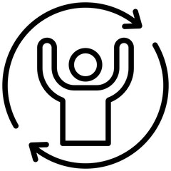 Recovery Effort Outline Icon