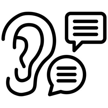 Social Listening Outline Icon