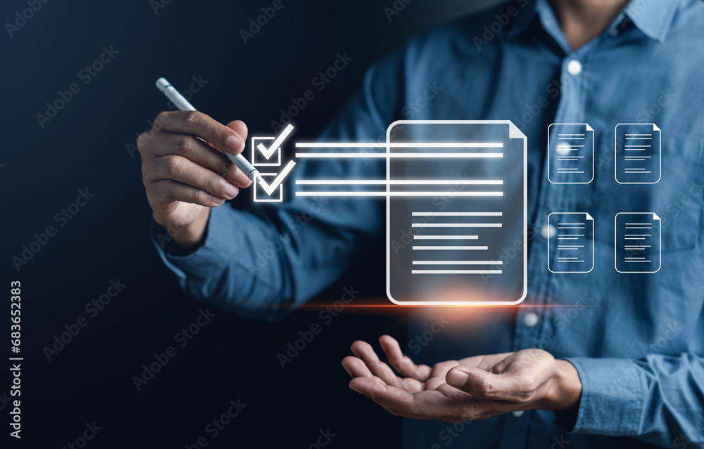 Poster Quality Certificate and Checklist document inspecting target marketing planning assignment with quality management. Standardization, certification. Compliance to regulations service and standards.