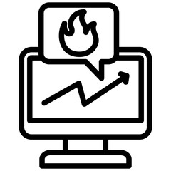 Trend Monitoring Outline Icon