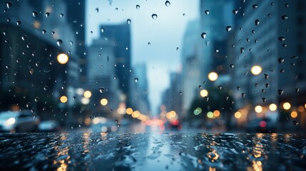 Rain Drops On Window Big City, Wallpaper Pictures, Background Hd 