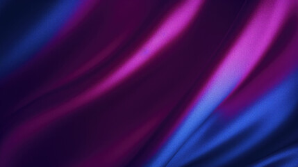 Obraz premium Abstract dark background. Silk satin fabric. pink blue color. Elegant background with space for design. Soft wavy folds. Abstract Background with 3D Wave Bright violet,Christmas, birthday, anniversary