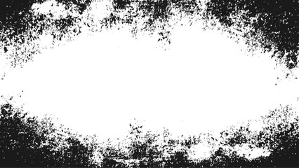 Grainy abstract texture border frame. Design element. Vector illustration