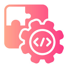 system integration gradient icon