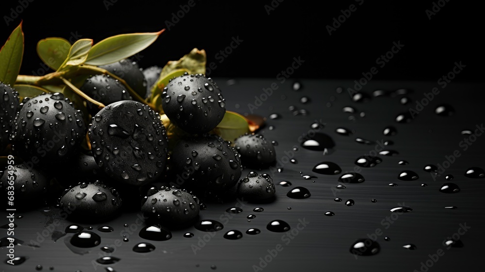 Wall mural pouring rain texture on black background, wallpaper pictures, background hd