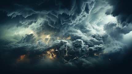 Naklejka na ściany i meble Dark Dramatic Sky Black Stormy Clouds, Wallpaper Pictures, Background Hd 