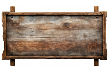 Blank empty wooden rustic sign board. Ai Generated Images - obrazy, fototapety, plakaty