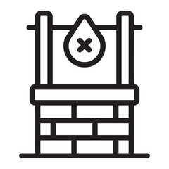 water well line icon