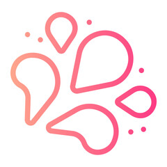 water splash gradient icon