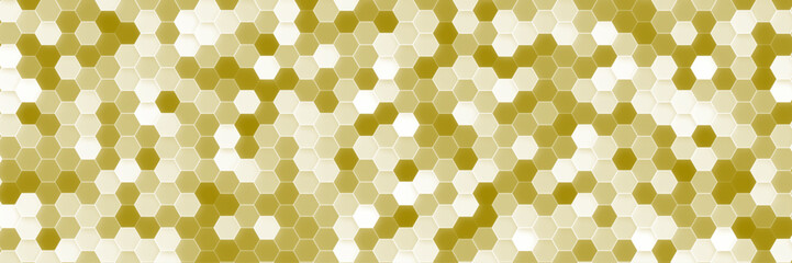 Light green and white mosaic layout with hexagonal shapes. Design in abstract style with hexagons. Pattern for the texture of wallpapers.