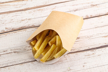 Crispy salted French fry potato