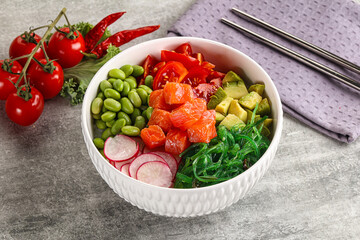 Hawaian cuisine - Poke with salmon