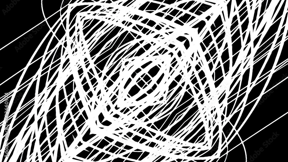 Poster geometric moving construction of lines. design. lines in drawing of moving structure with geometric 