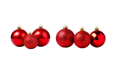 red christmas balls isolated