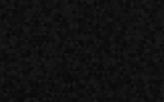 Black abstract polygonal background wall. Soft focus.