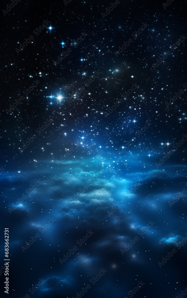 Canvas Prints blue starry sky background,created with generative ai tecnology.
