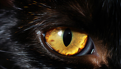 Recreation of a eye cat - obrazy, fototapety, plakaty