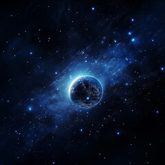 Obraz premium Earth and light in space,created with Generative AI tecnology.