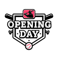 Opening day, baseball logo. - 683663102