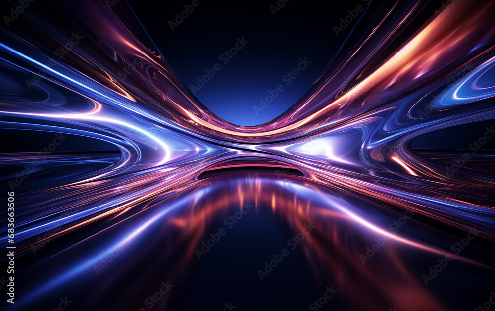 Canvas Prints fantasy color abstract symmetrical graphics,created with generative ai tecnology.