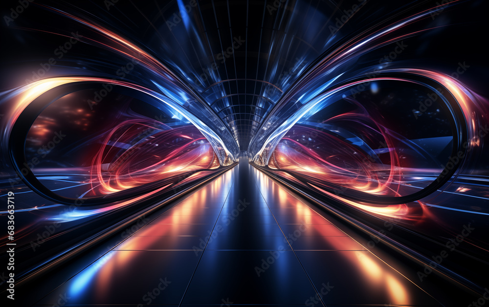 Canvas Prints fantasy color elevator graphics,created with generative ai tecnology.,