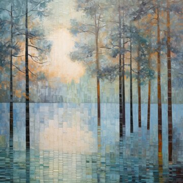 morning mist over the river