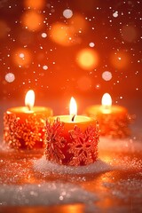 christmas decoration with candle