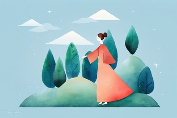Beautiful hand drawn wallpaper