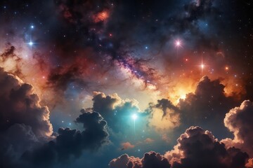 Celestial Dreamscape: Nebula's Embrace Galaxy Sky