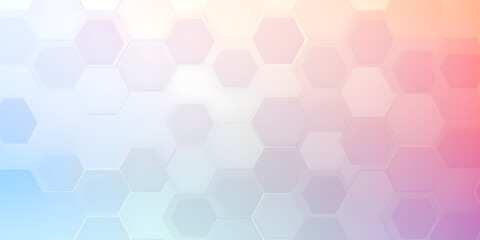 Fototapeta na wymiar Abstract honeycomb white and pastel background, geometric pattern of hexagons - Architectural, financial, corporate and business brochure template