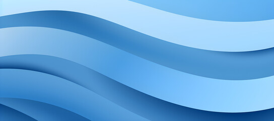 Abstract flowing white and blue background, geometric pattern of waves - Architectural, financial, corporate and business brochure template