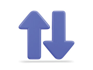 3d up and down arrow icon