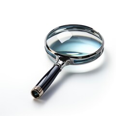Magnifying Glass Isolated On White Background, Isolated On White Background, For Design And Printing